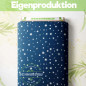 Preview: French Terry Schneeflocken blau